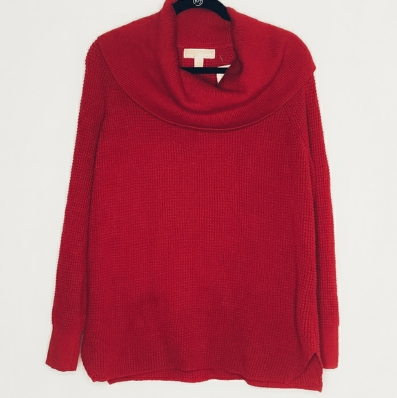 MICHAEL Michael Kors Sweaters - Michael Kors EUC Red Cowl Neck Sweater Siz…